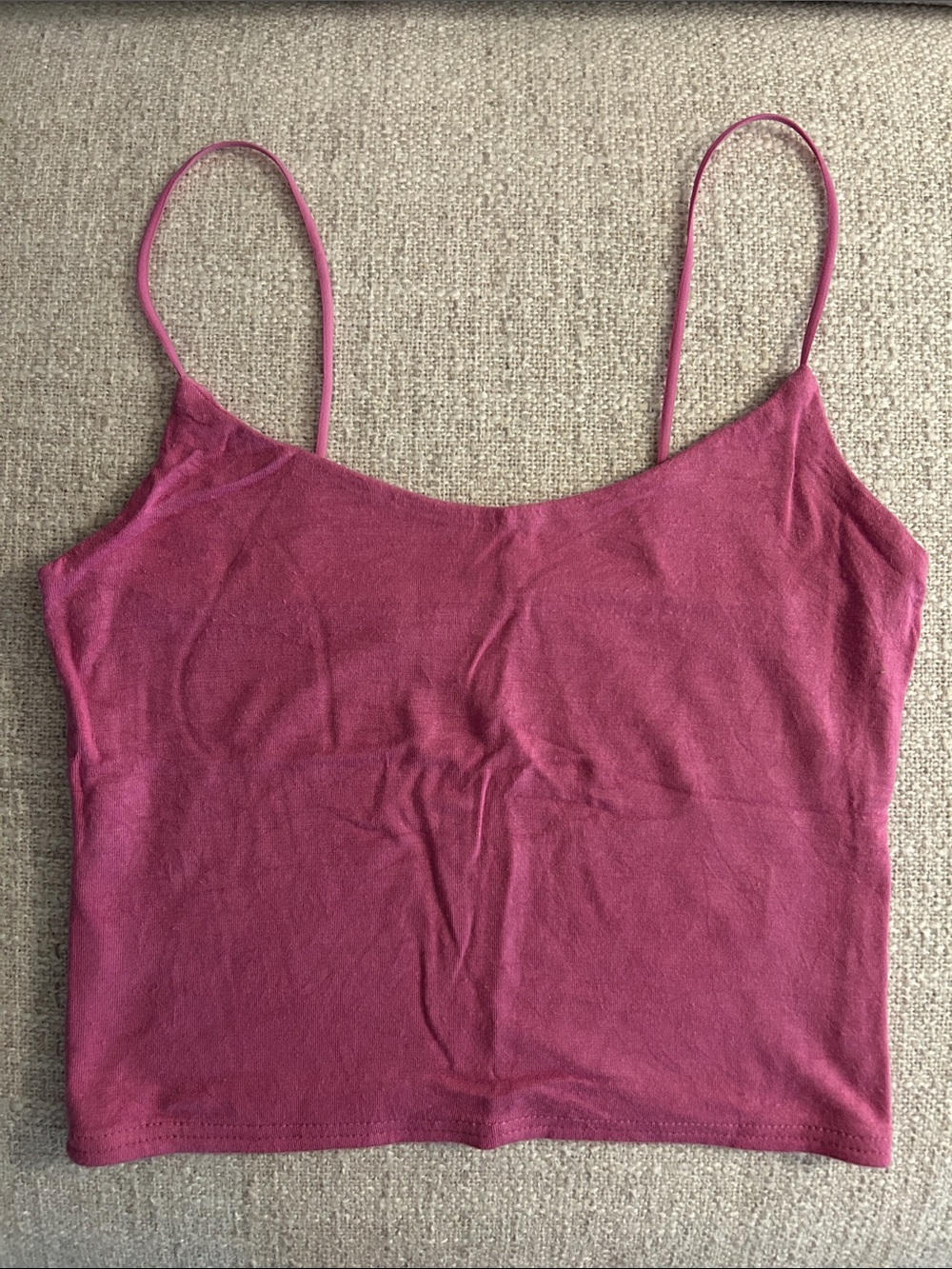 Pacsun Spaghetti Strap Cropped Cami - Pink